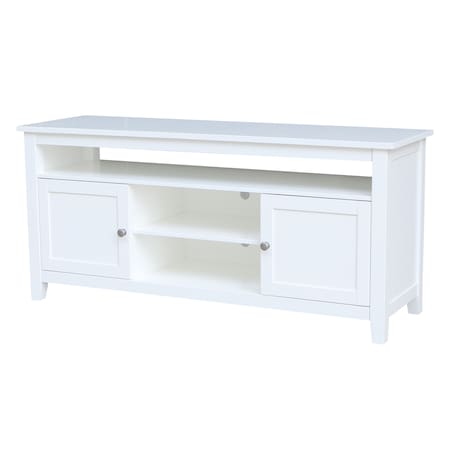 International Concepts Entertainment / TV Stand with 2 Doors, White TV08-51